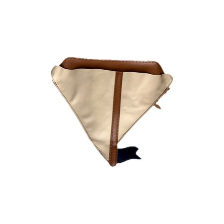 Pochette enveloppe en cuir bicolore